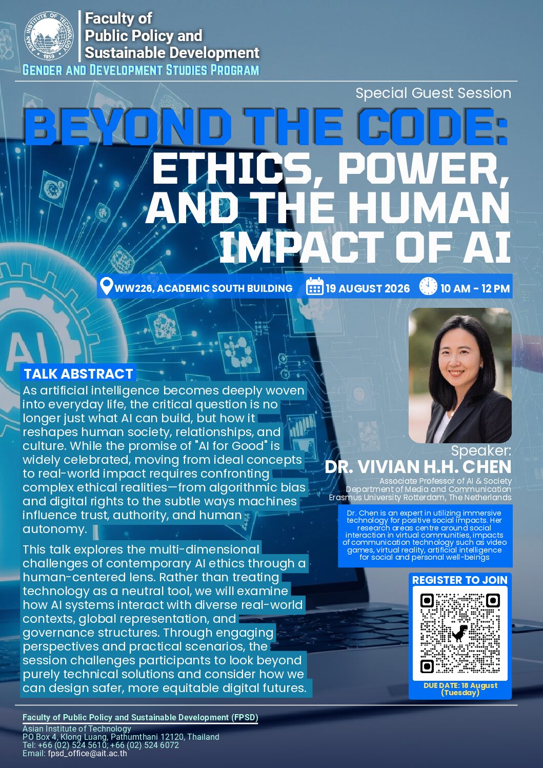 DECIDE researcher Vivian Chen delivers public talk in Thailand